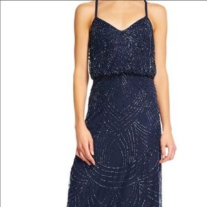 Adrianna Papell Beaded Blouson Gown